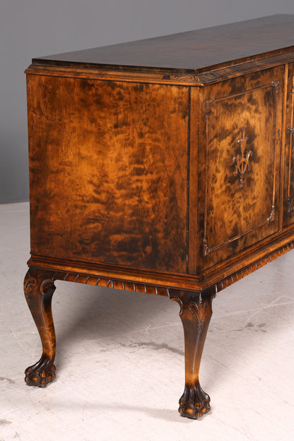 Wunderschönes Original Art Deco Sideboard Schrank TV Kommode um 1930 Chippendale Massivholz