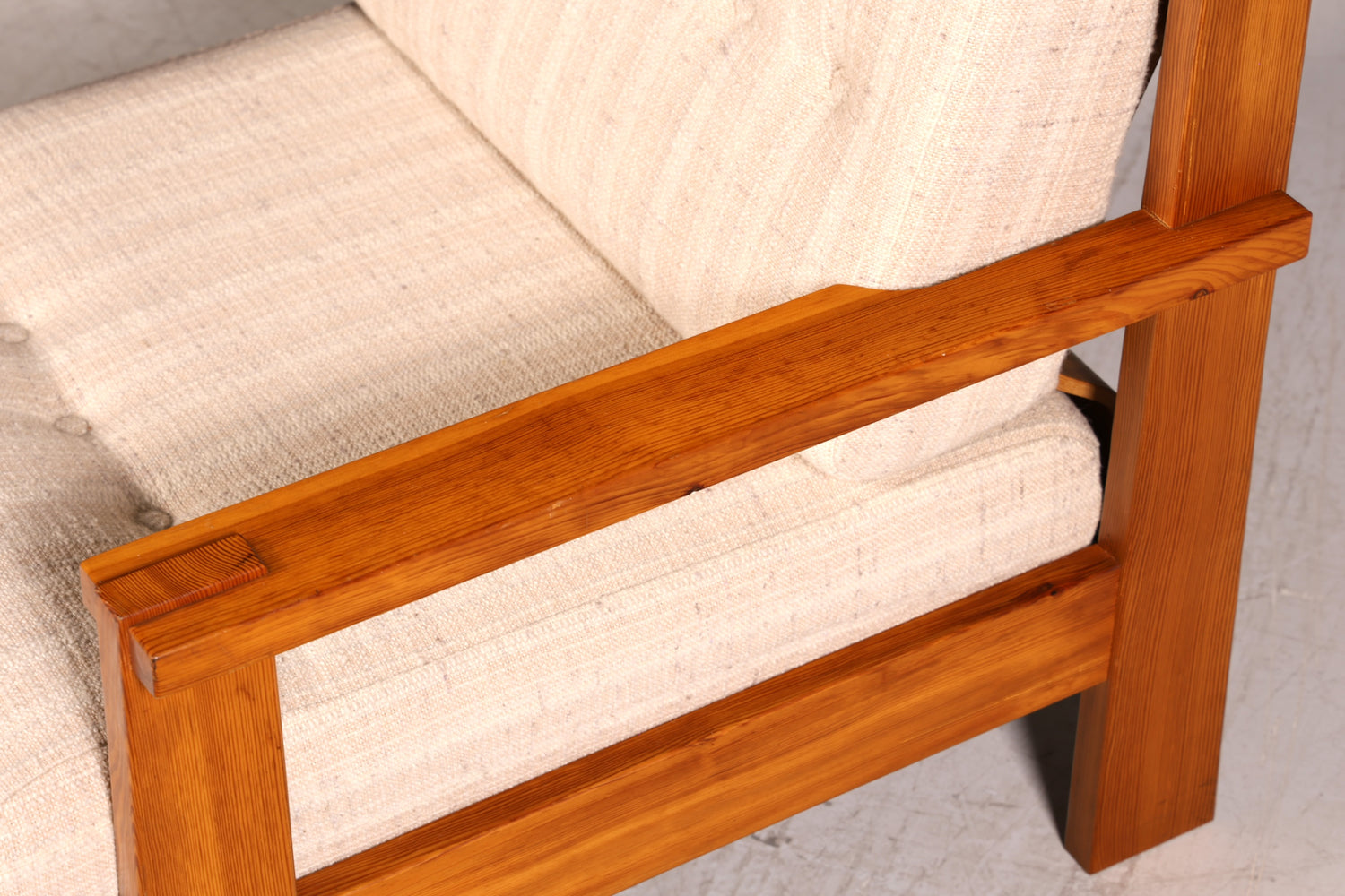 Schlichter Mid Century Sessel Danish Design Armlehnsessel echt Holz Relax Sessel 1 von 2
