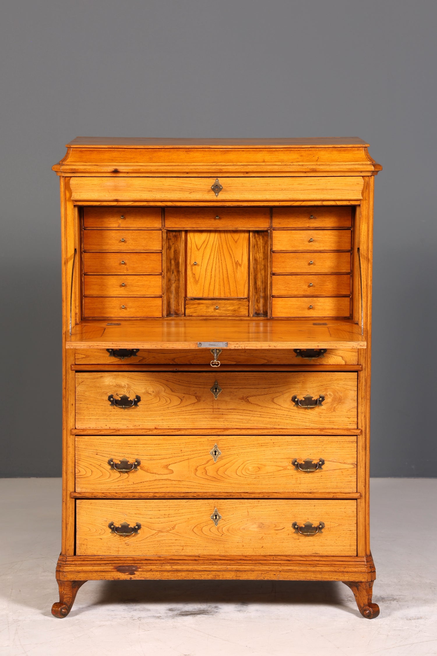 Wunderschöner Original Biedermeier Sekretär um 1860 Kommode Antik Bürokommode