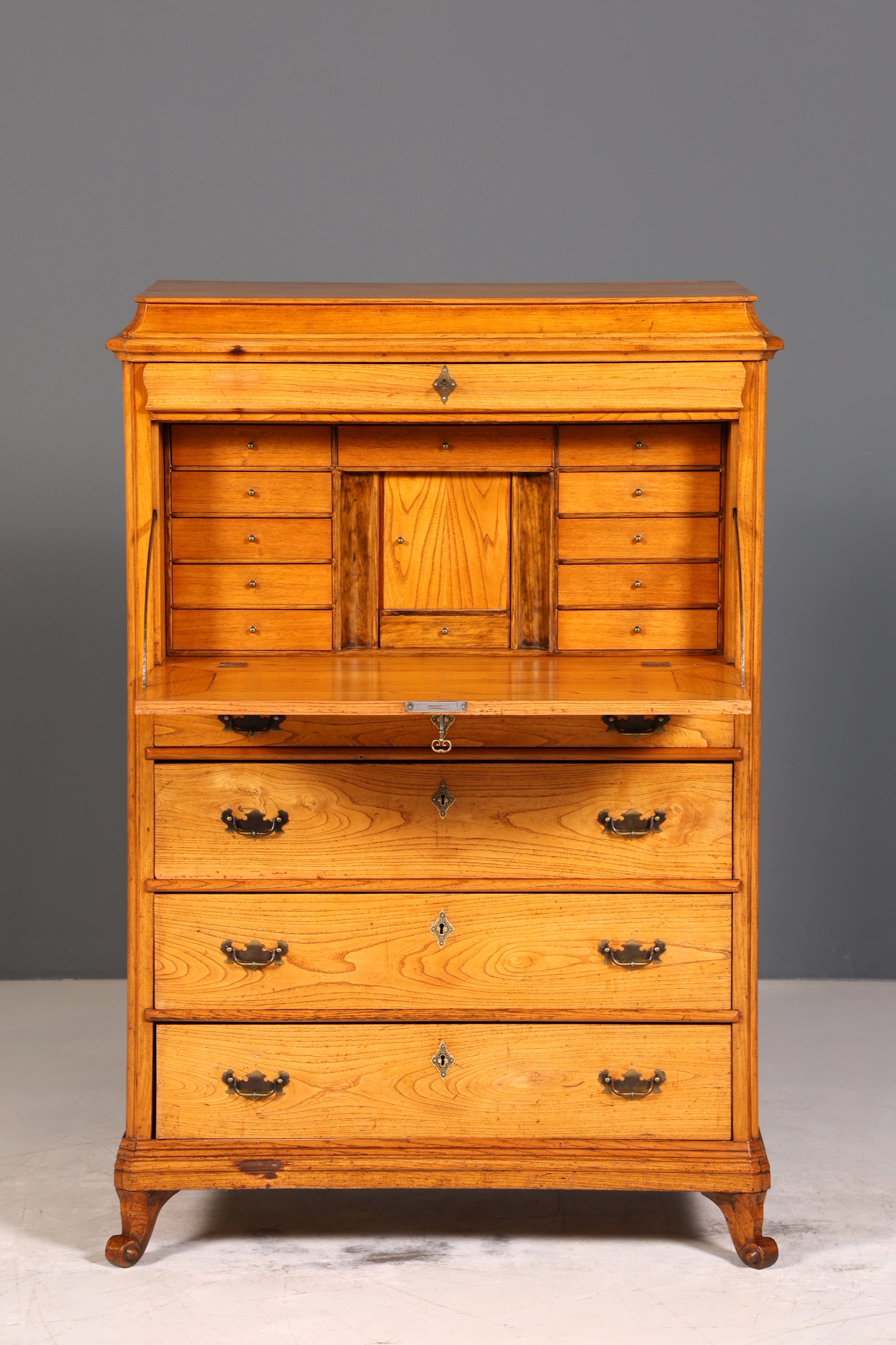Wunderschöner Original Biedermeier Sekretär um 1860 Kommode Antik Bürokommode