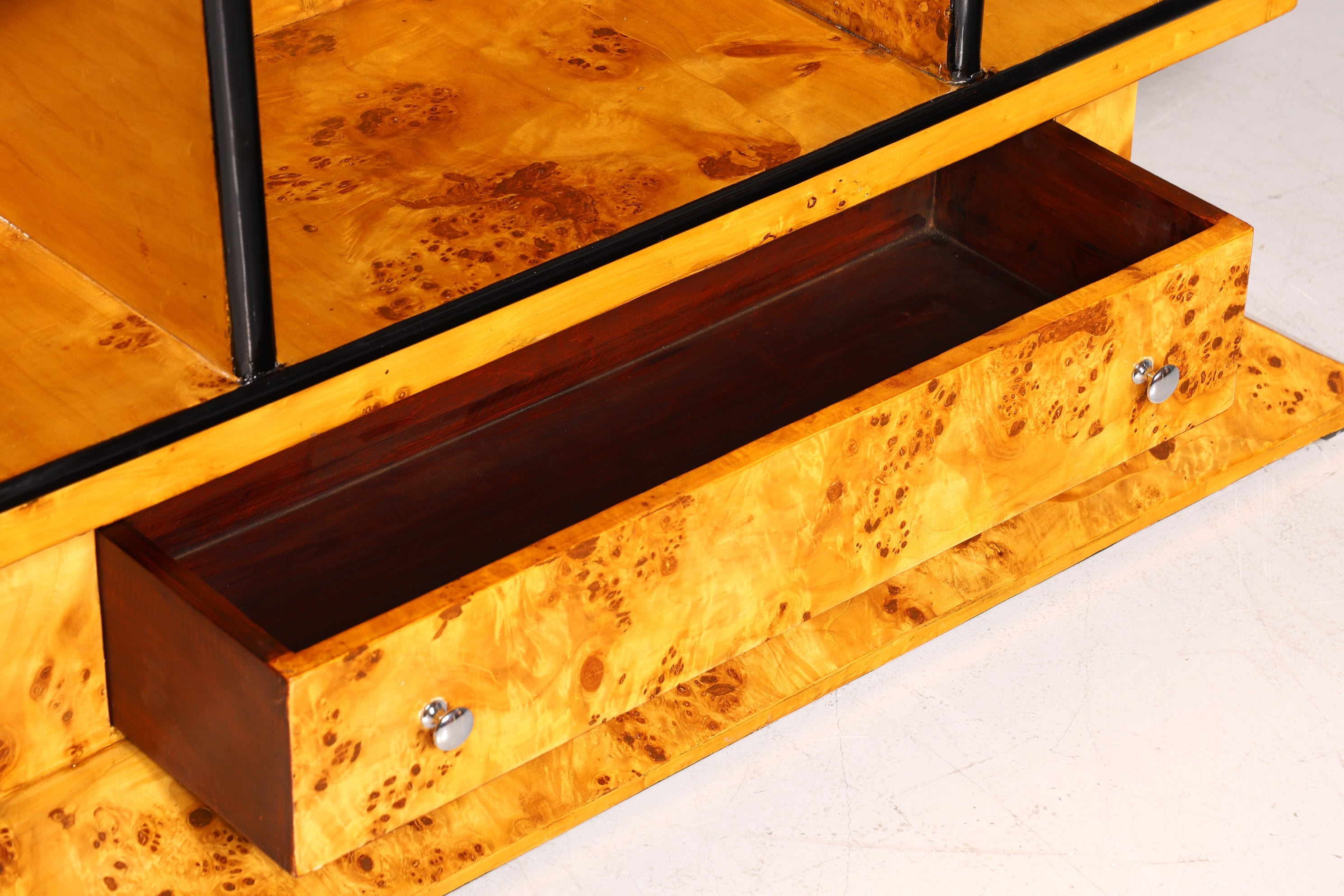 Beeindruckendes Art Deco Design Bücherregal Birke Luxus Regal Biedermeier Bibliothek