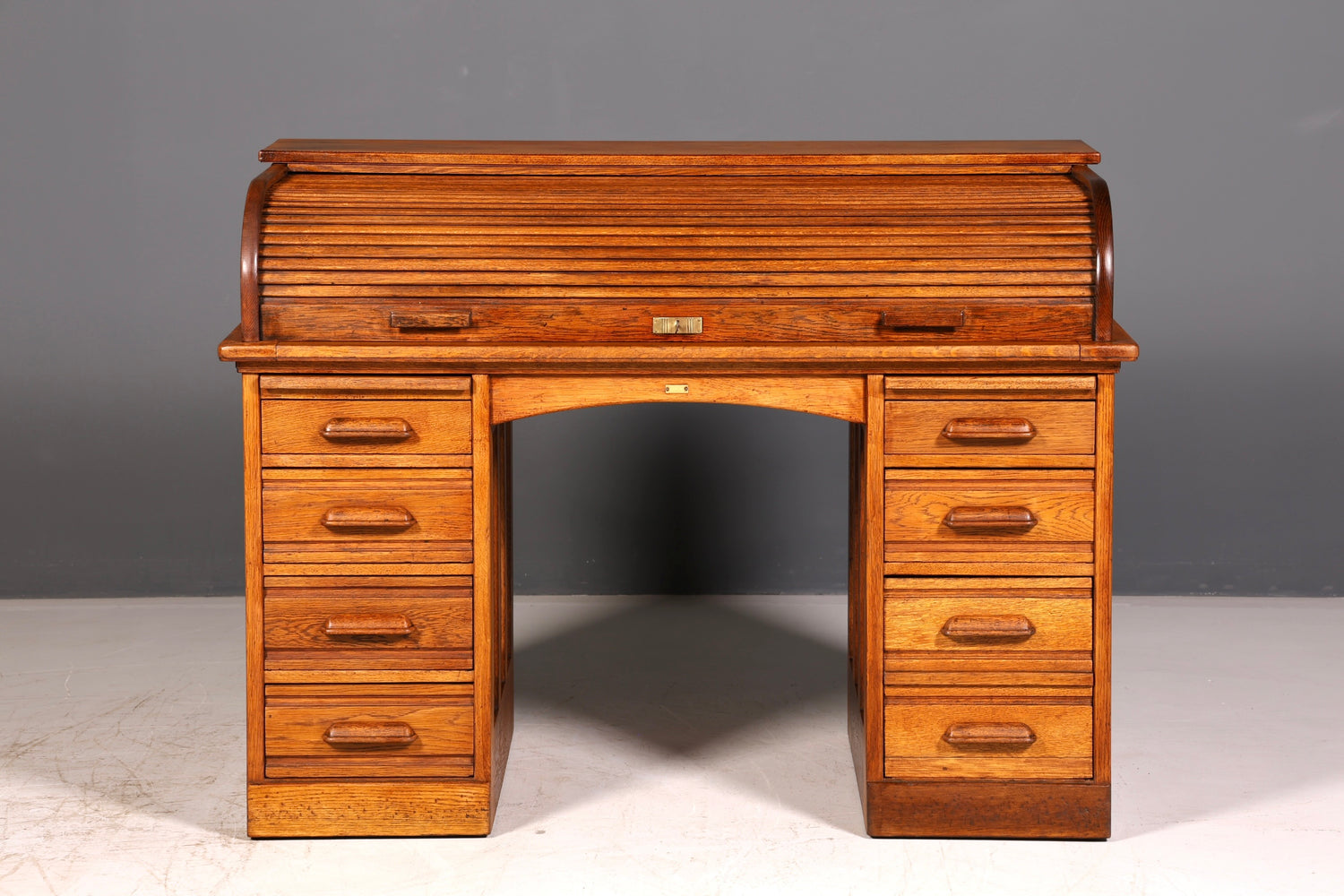 Wunderschöner Sekretär im Bauhaus Stil Rollladen Sekretär Art Deco Schreibtisch Office Table Vintage