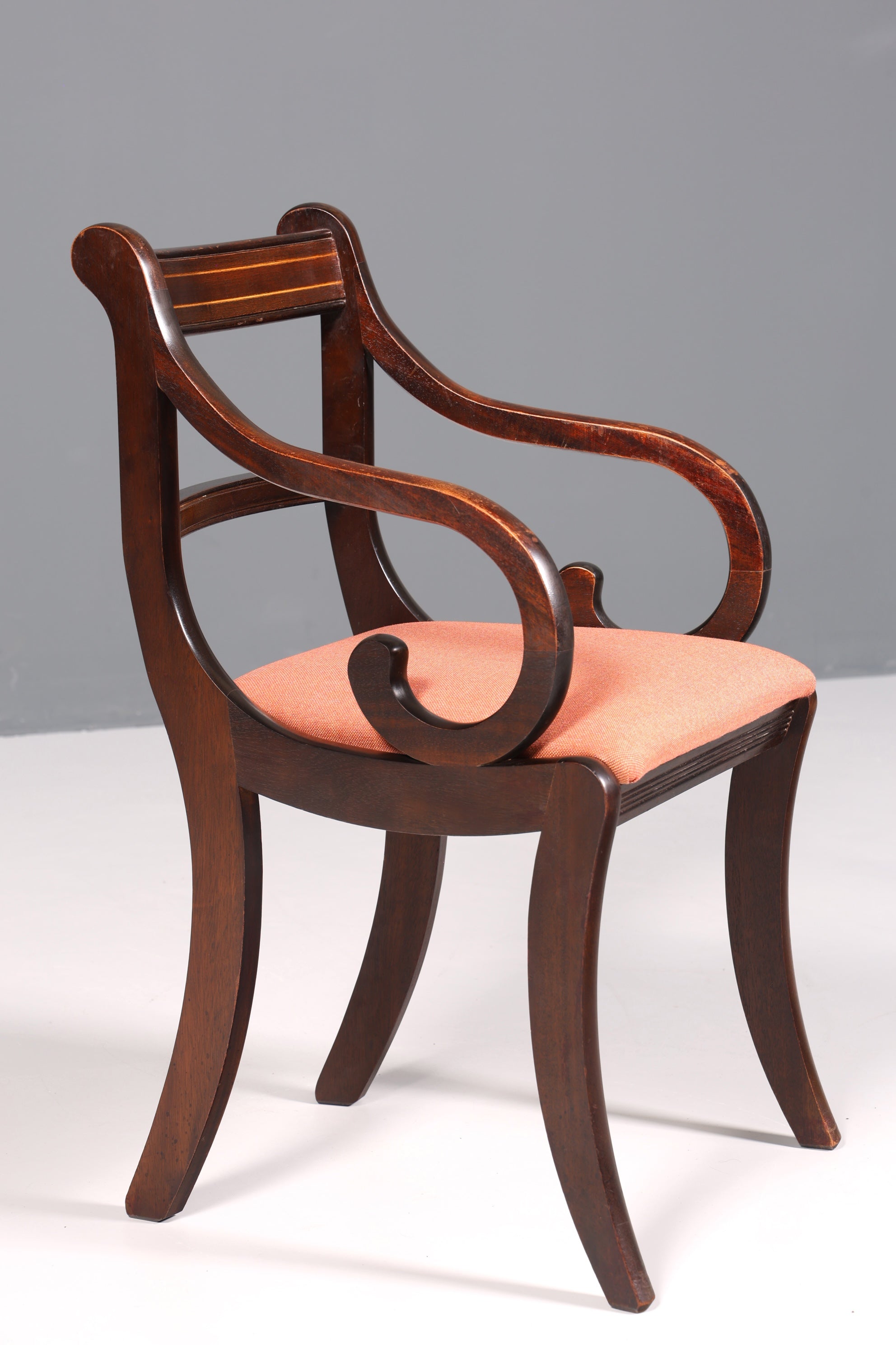 Wunderschöner Englischer Stuhl UK Armlehnstuhl Antik Stil Sekretär Stuhl Polsterstuhl 1 von 2