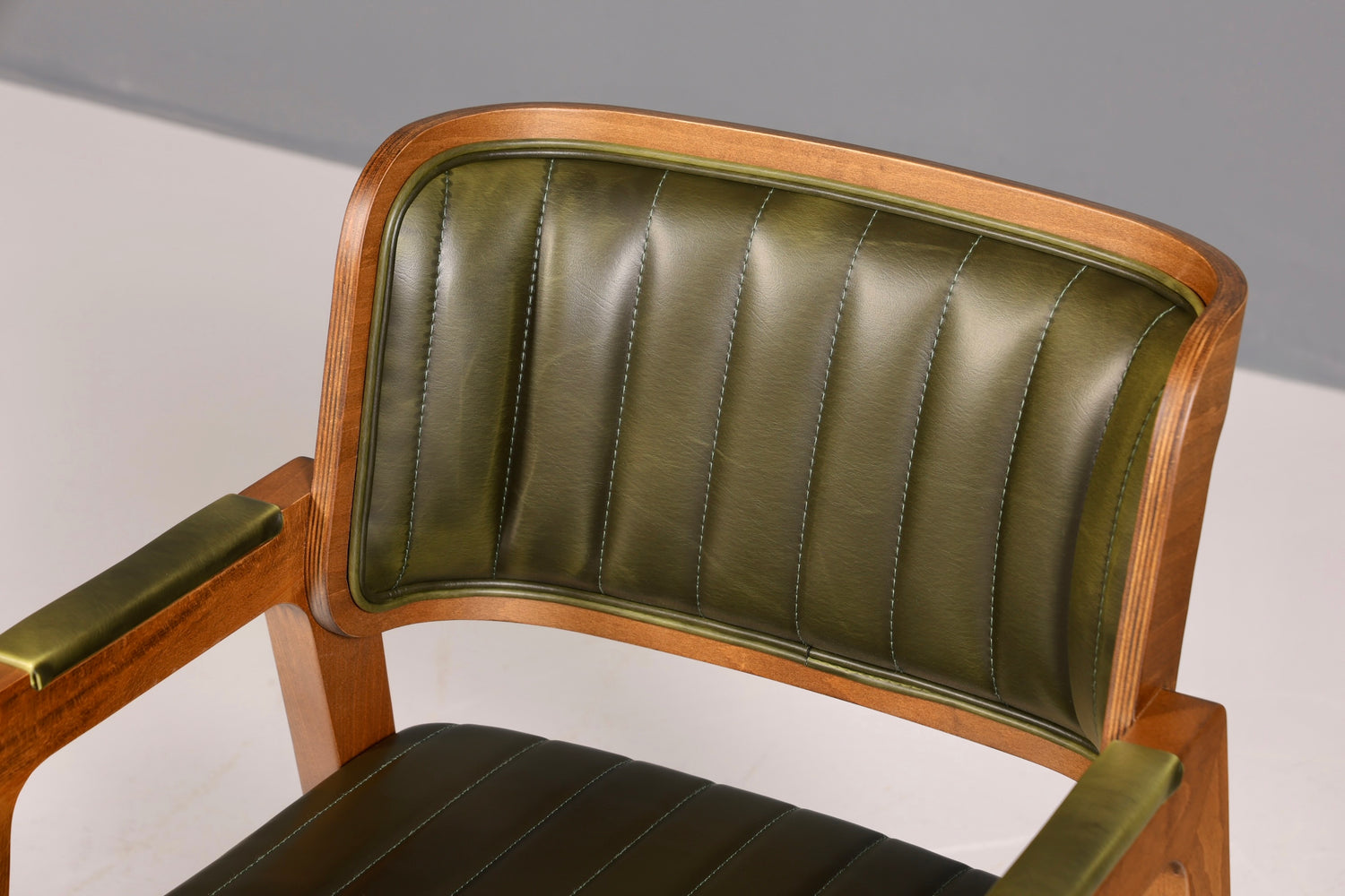 Noble armchair "Lima" dining room chair with wickerwork in green kitchen chair armchair