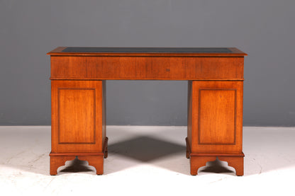 Wunderschöner Englischer Schreibtisch Kirschholz echt Lederauflage Bürotisch Office Desk Antik Vintage
