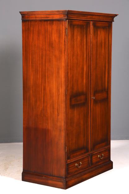 Wunderschöner Englischer Schrank Mahagoni Dielenschrank Wäscheschrank Kleiderschrank Antik Vintage