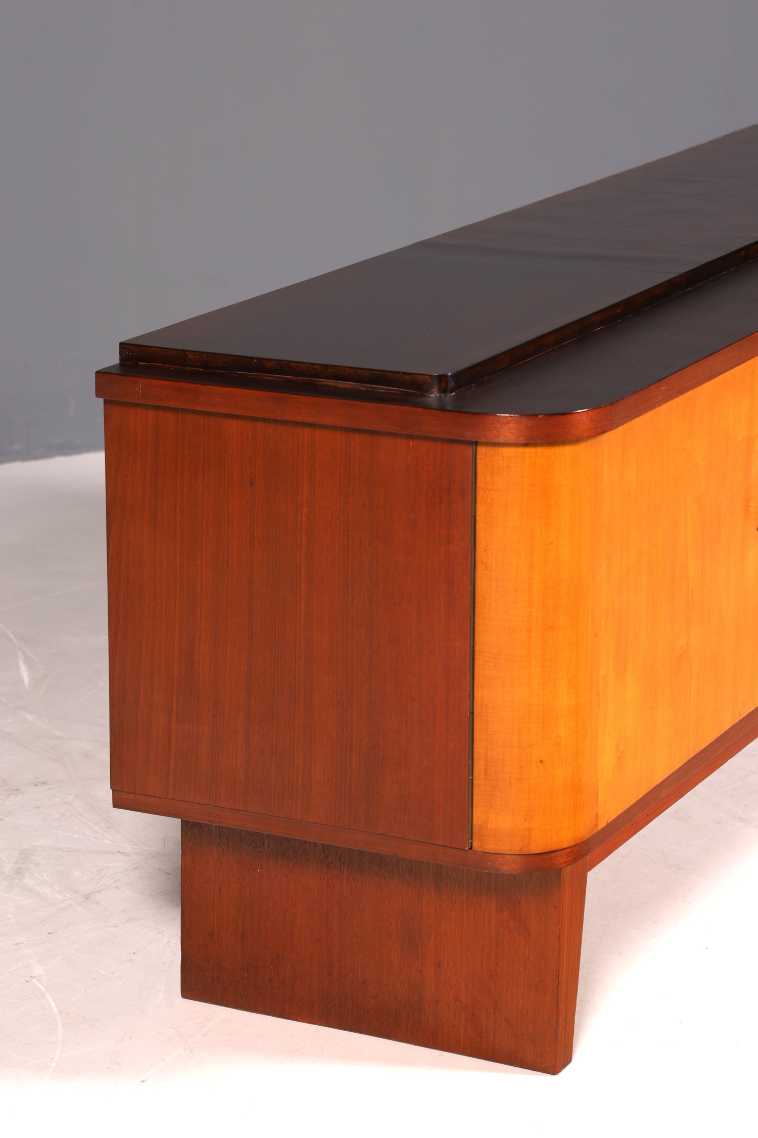 Schlichtes Mid Century Sideboard Vintage TV Kommode 60s Schrank Retro Longboard