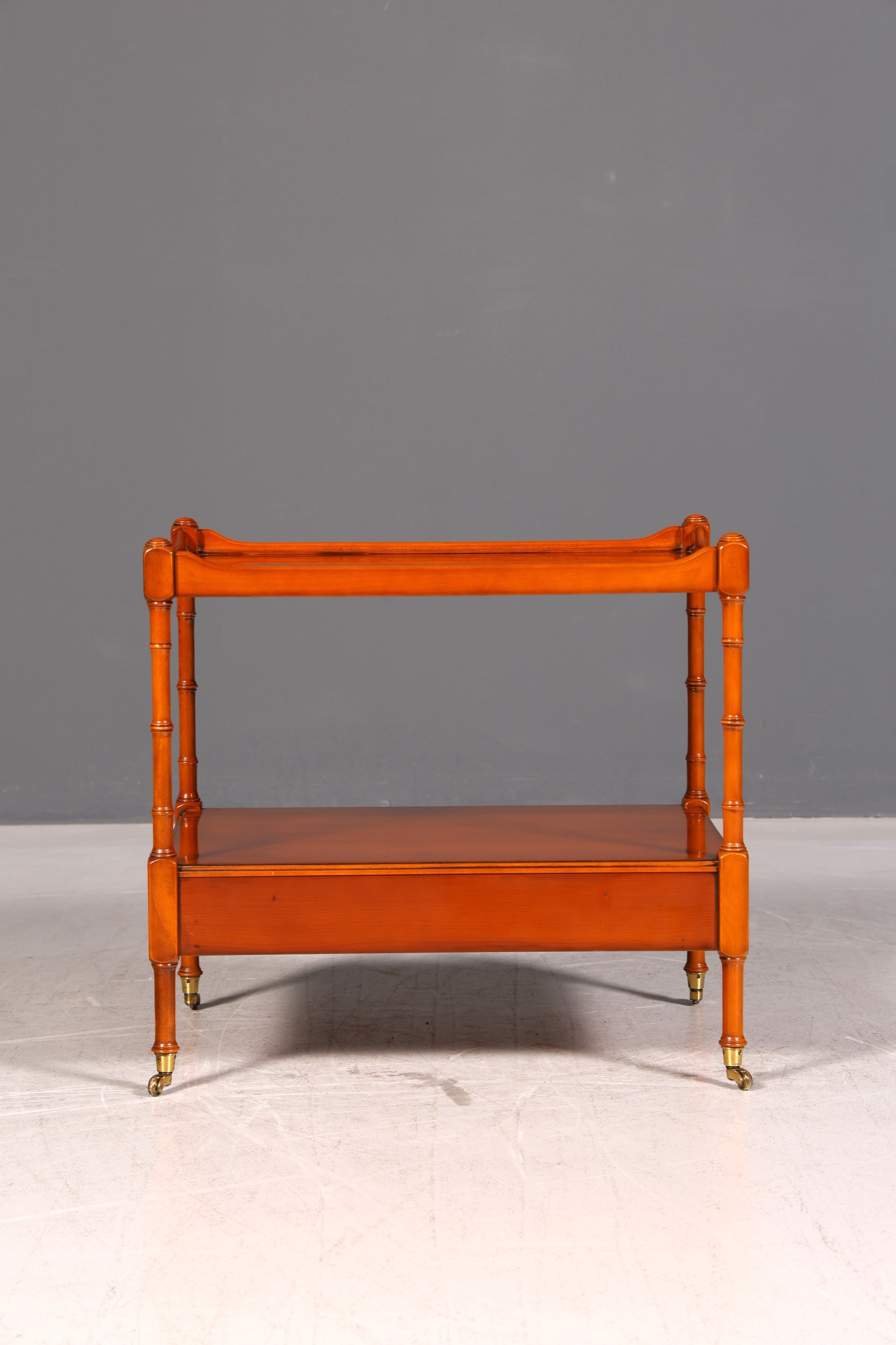 Edler Original Heldense Beistelltisch Eibe Etagere Servierwagen Englischer Rollen Ablagetisch Vintage