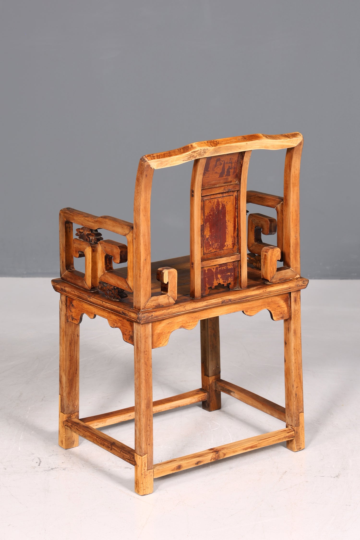 Wunderschöner Chinesischer Armlehnstuhl Stuhl China Ming Stil Qing Dynastie Holzstuhl Antik Asiatischer Sekretär Stuhl
