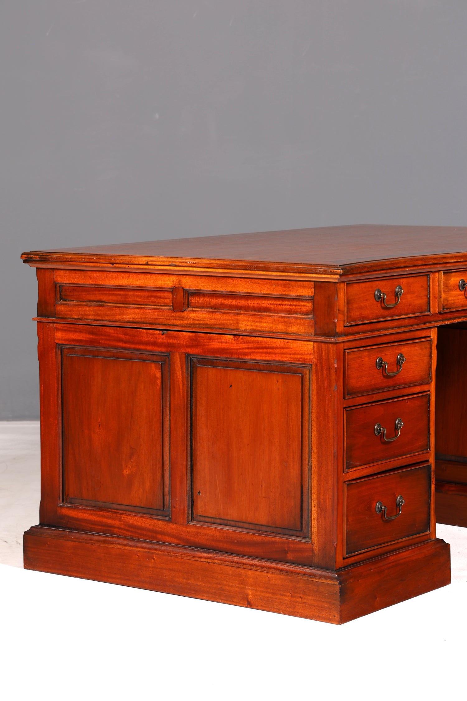 Beautiful English Mahogany Desk Antique Office Desk Partner Desk