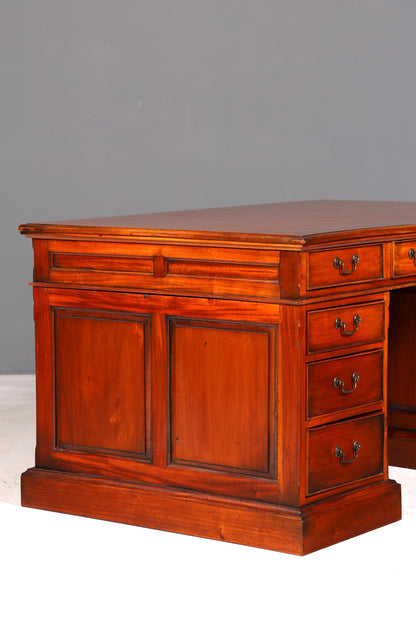 Beautiful English Mahogany Desk Antique Office Desk Partner Desk