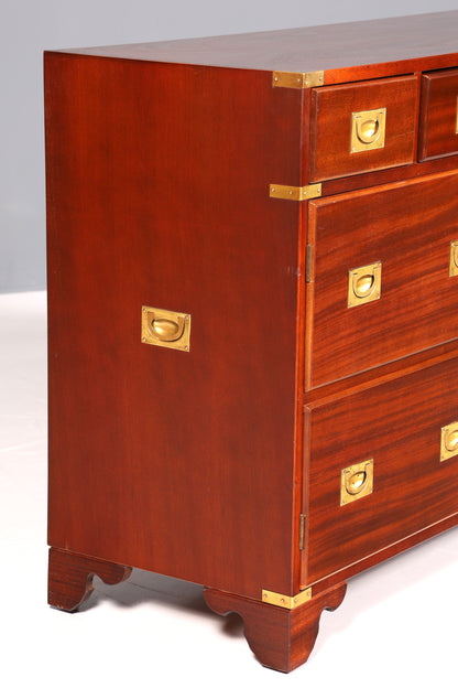 Beeindruckendes Maritim Sideboard Englische Schiffs Kommode Englisch Antik Schrank Military Chest