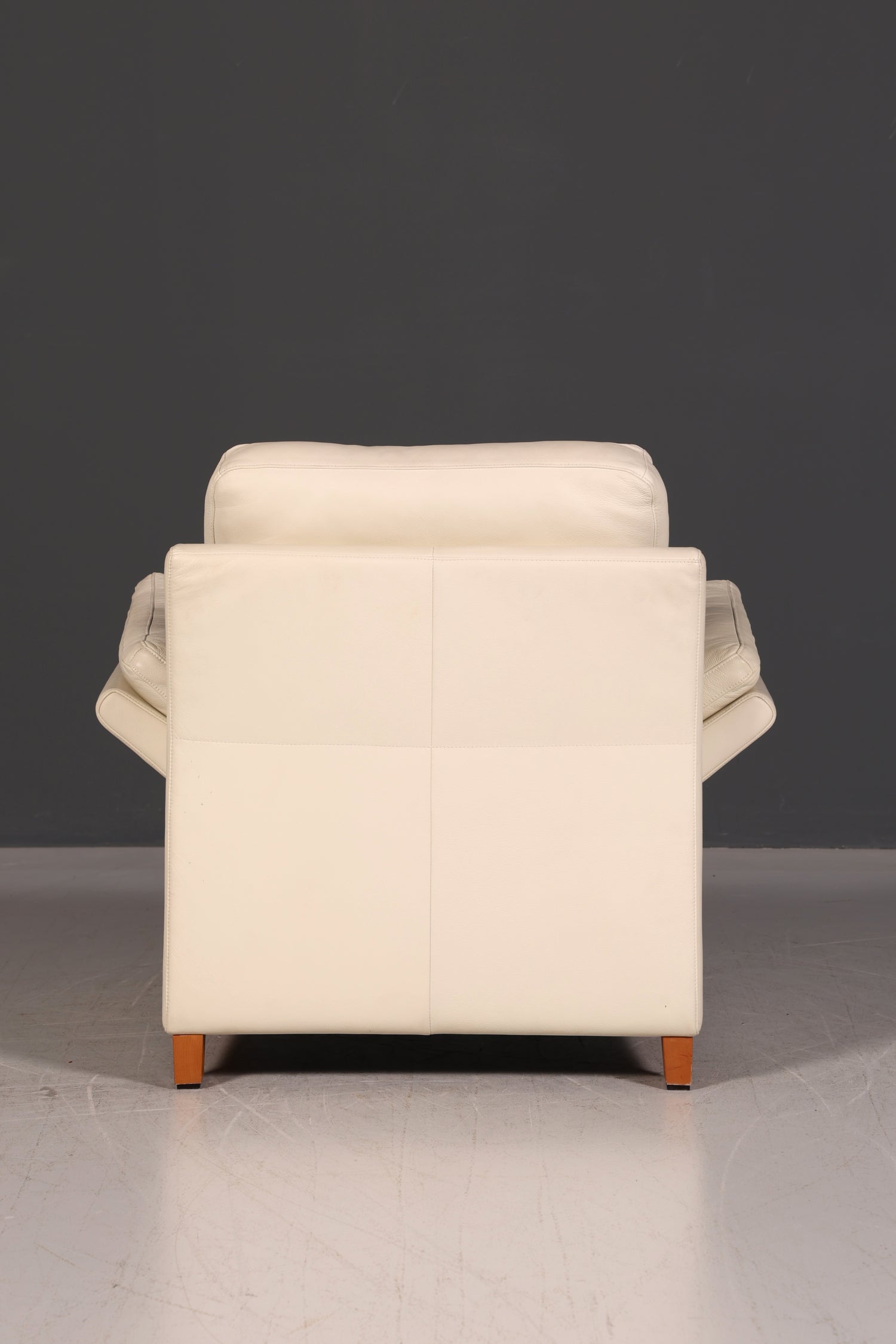 Wunderschöner Original Rolf Benz Sessel Modell 3300 Creme Echtleder Ledersessel Designer Loungesessel