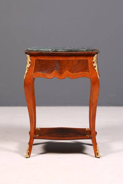 Dreamy Louis XV side table, Baroque style, marble console table, chest of drawers, telephone table