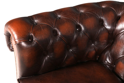 Elegant Original Centurion Chesterfield Armchair from England, English Wingback Armchair, Gentleman’s Armchair, Leather Armchair