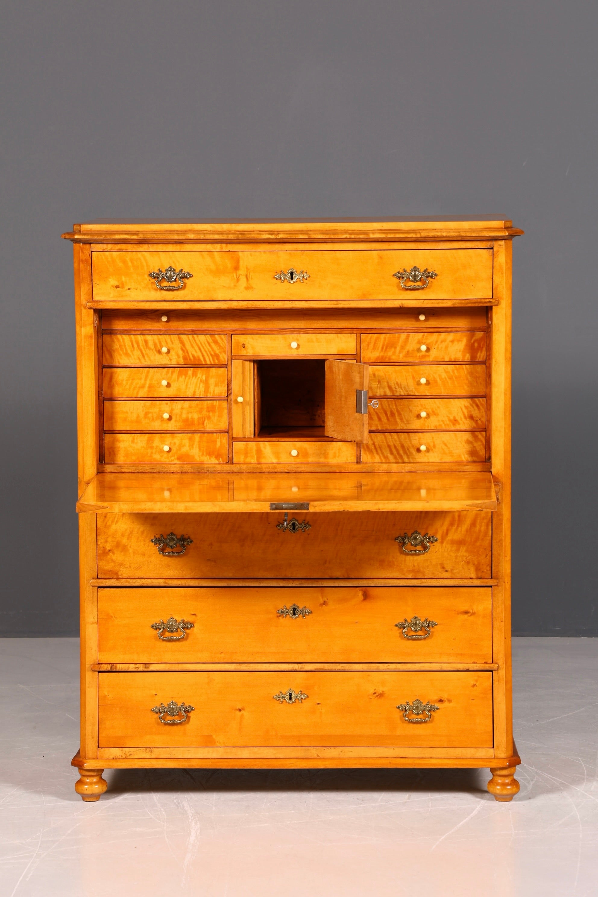 G106 Finish cm Wunderschöner Gründerzeit Sekretär Kommode Jugendstil Schubladenkommode Antik Vertiko