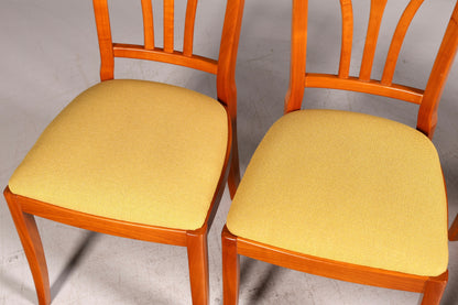 Edles Selva Stühle Set 4x Kirschholz Esszimmerstühle Küchenstühle Antik Stil Stuhlset