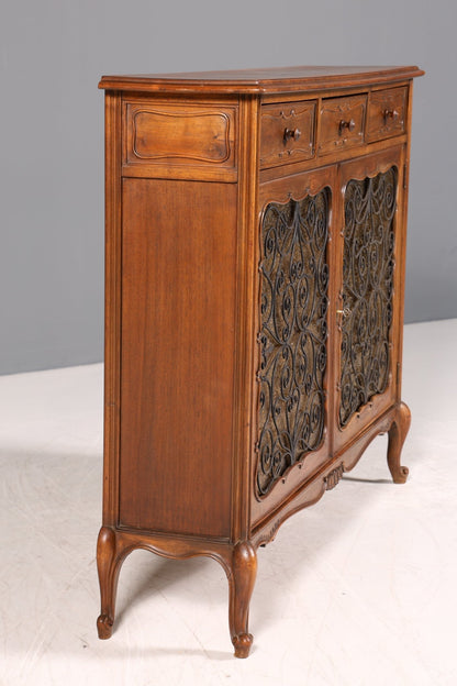 Traumhafte Chippendale Vitrine Sideboard  Regal Barock Stil Schrank Antik Glasvitirne