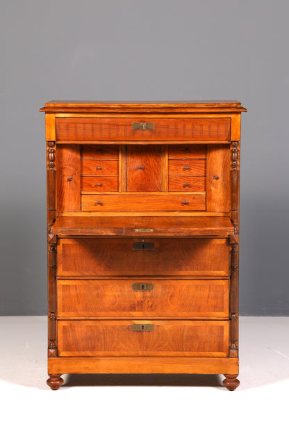 Edler Gründerzeit Sekretär Vertiko Highboard Louis Philippe Kommode Antik um 1880 Schreibsekretär