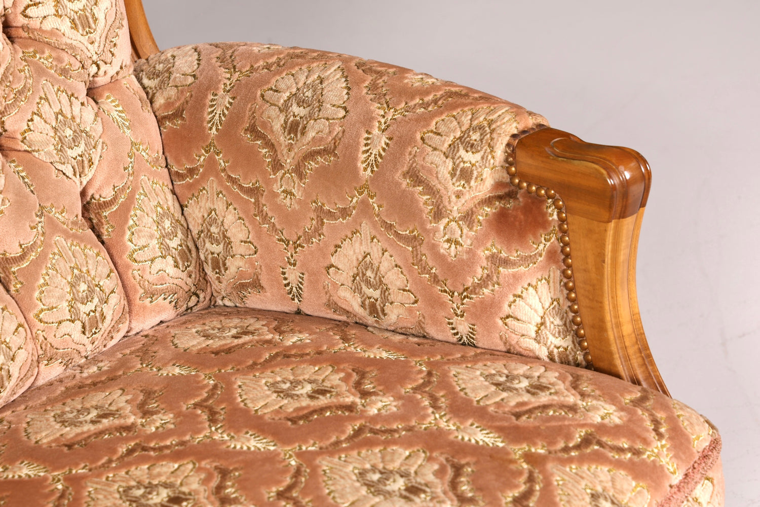 Wunderschönes Chippendale Sofa Barock Stil Couch Samt Stoff 3 Sitzer Antik Vintage