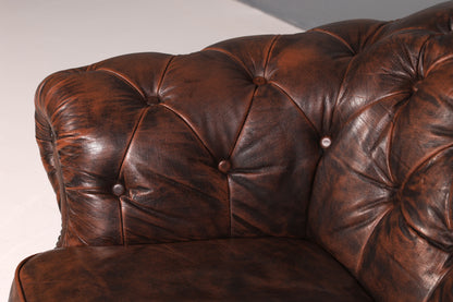 Wunderschöne Original Chesterfield Centurion 2-Sitzer Couch Englisch Echt Leder Sofa UK