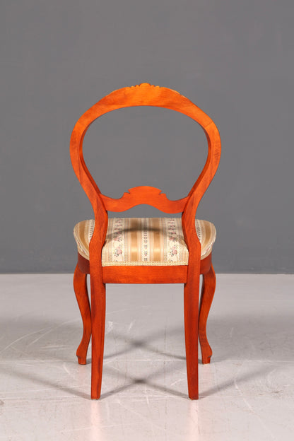 Traumhafter Louis Philippe Stuhl um 1880 Biedermeier Antik Sekretär Stuhl Echt Holz Polsterstuhl Esszimmerstuhl Vintage