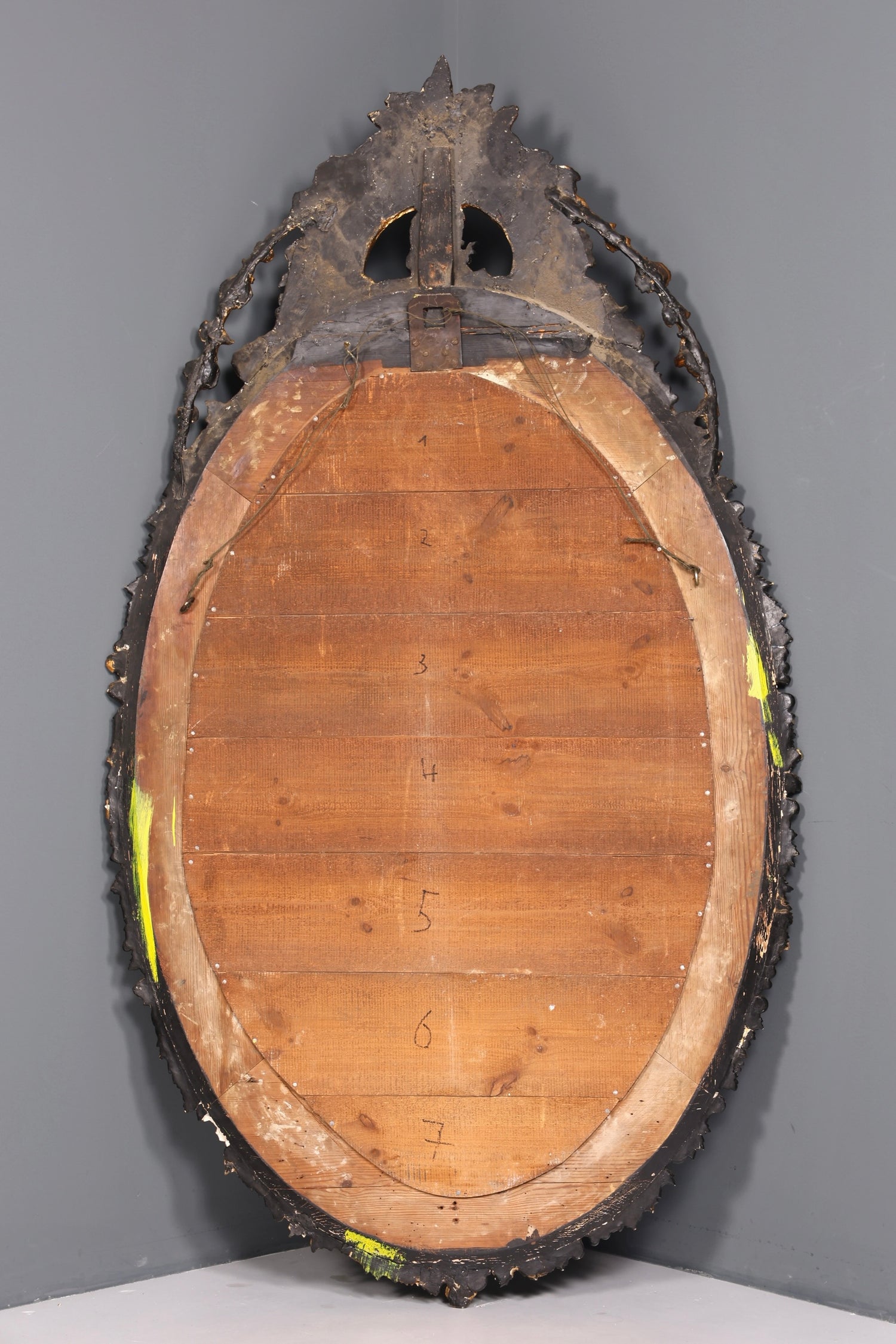 Wunderschöner Original Barock Wandspiegel Antik Stil Spiegel Flurspiegel Ornamenten dekorativer Spiegel um 1860