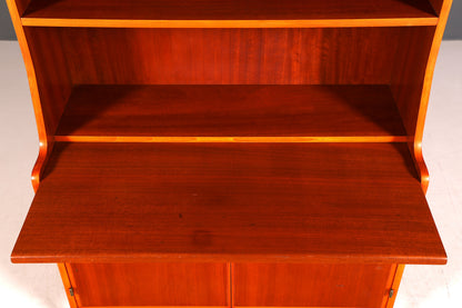Wunderschöner Mid Century Schrank Bücherregal Vintage Sekretär Highboard Holz Regal