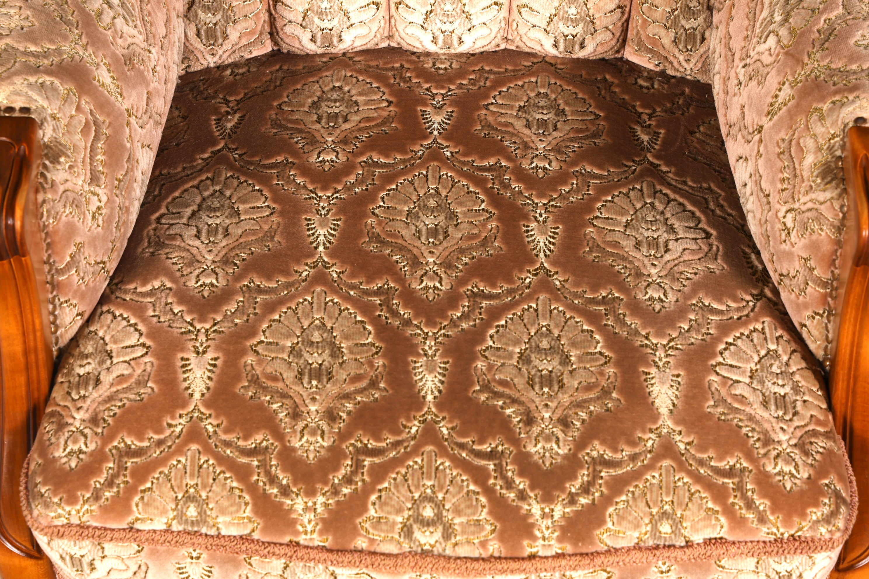 Edler Chippendale Armlehnsessel Barock Stil Sessel Armchair Samt Stoff Sessel 1 von 2