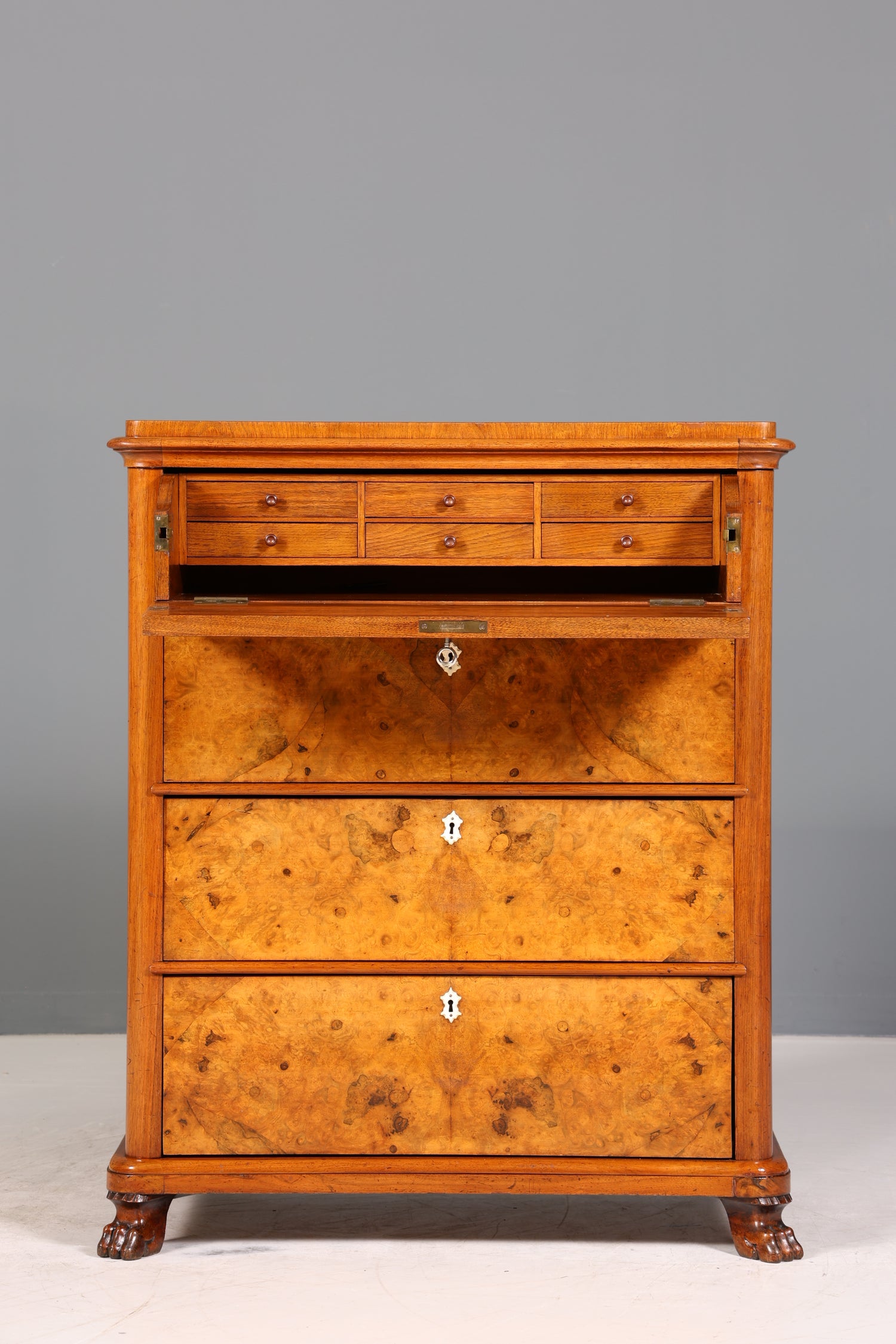 Stilvoller Louis Philippe Kommode Sekretär Vertiko Gründerzeit um 1880 Schreibtisch