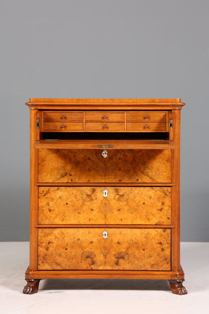 Stilvoller Louis Philippe Kommode Sekretär Vertiko Gründerzeit um 1880 Schreibtisch