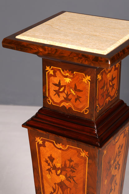 Traumhafte Barock Stil Säule Louis XV Blumensäule Naturstein Marmor Ablage