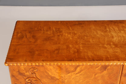 Wunderschönes Original Art Deco Sideboard Antik Schrank Birke TV Kommode um 1930