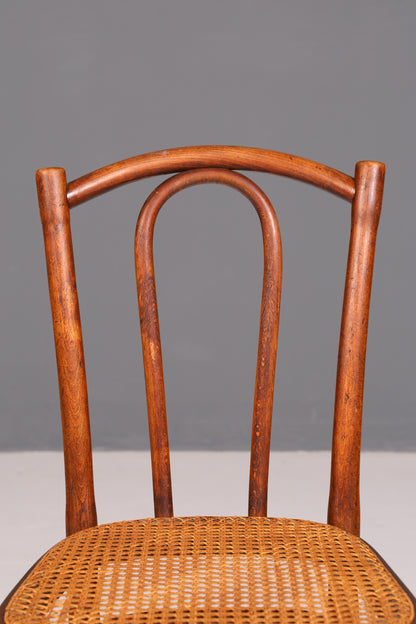 Traumhafter Original Thonet Stuhl Korbgeflecht Bugholz Antik Wiener Geflecht Sekretär Stuhl Vintage Esszimmer