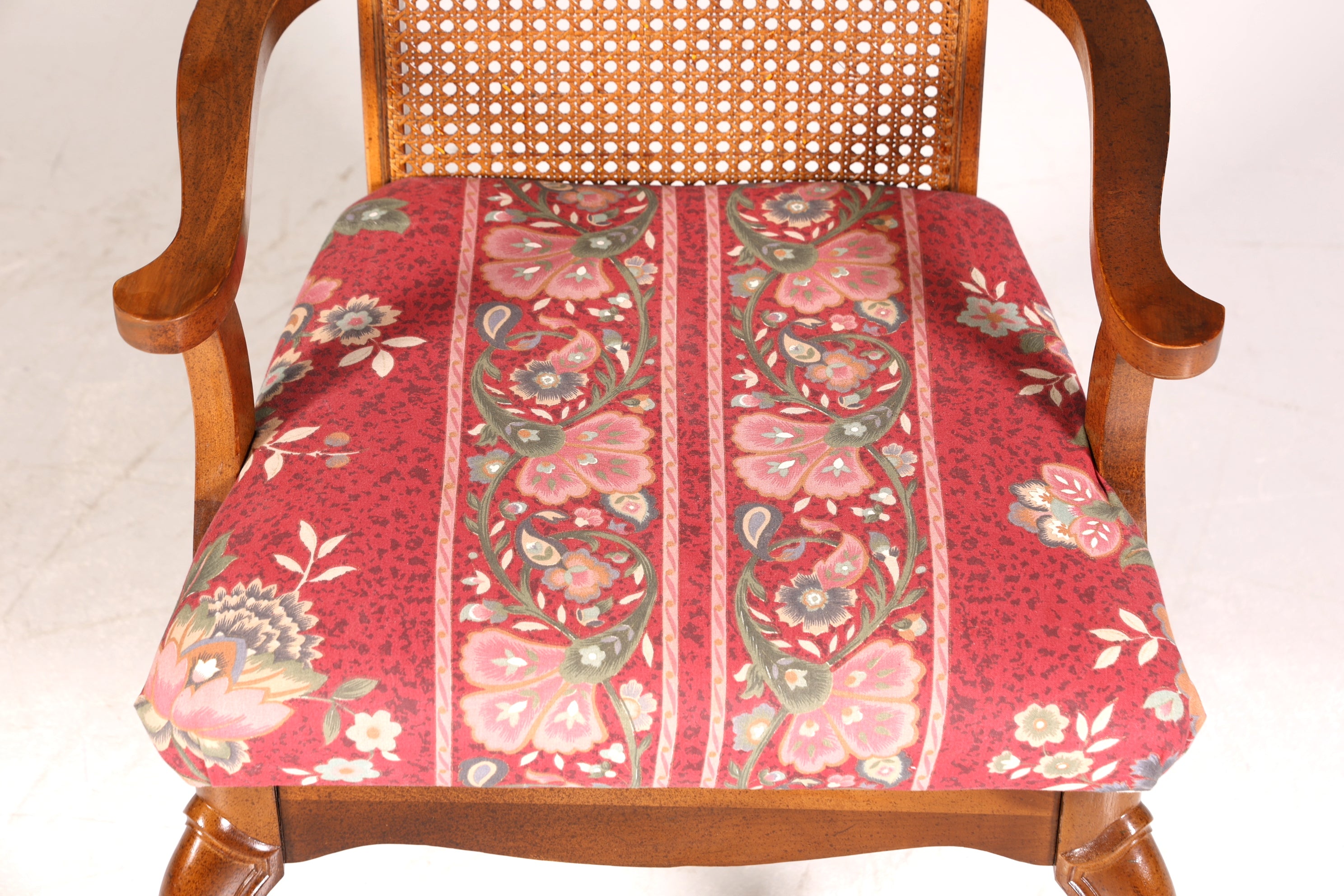 5x Original Chippendale Stühle Vintage Korbgeflecht Küchenstühle Wiener Geflecht Stuhl Set