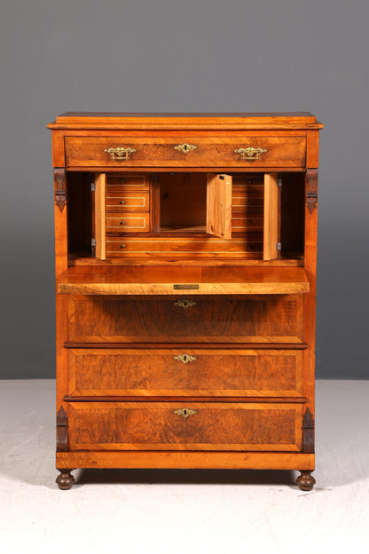 Wunderschöner Gründerzeit Sekretär Kommode Jugendstil Schubladenkommode Antik Vertiko Massiv Holz um 1890