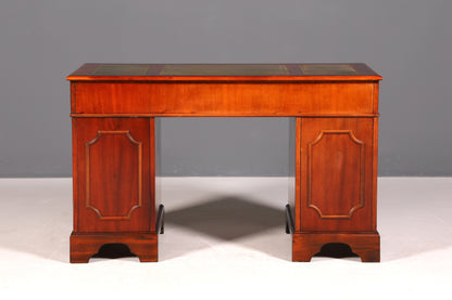 Wunderschöner Englischer Schreibtisch echt Lederauflage Bürotisch Antik Stil Office Desk