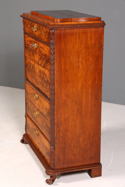 Stilvoller Louis Philippe Sekretär Vertiko Gründerzeit Kommode Schubladenkommode Antik um 1880 Chiffoniere