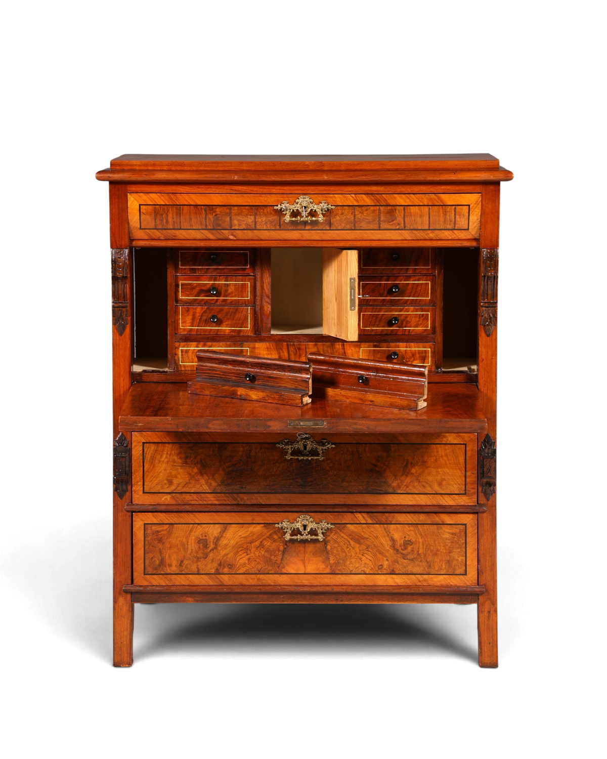 G517 Finish cm Wunderschöner Gründerzeit Sekretär Kommode Jugendstil Schubladenkommode Antik Vertiko (Kopie)