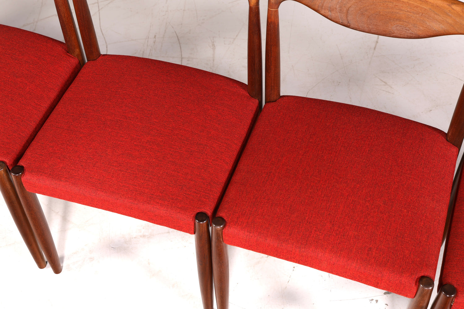6x Mid Century Stühle Bambi Serie Rolf Rastad Adolf Relling Gustav Bahus Danish Design Stuhl Vintage Designer