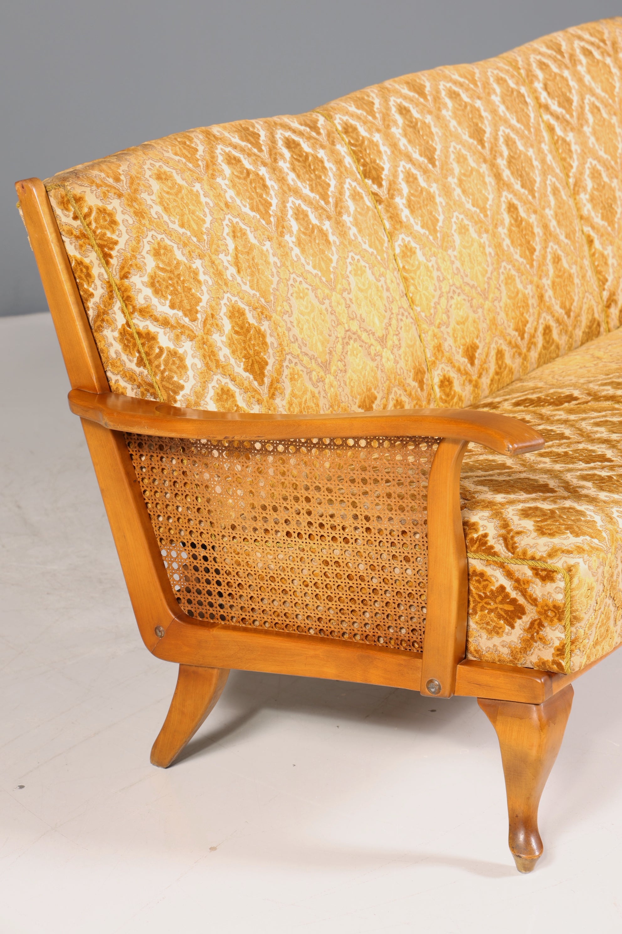 Wunderschönes Chippendale Sofa Barock Stil Wiener Geflecht Schlafsofa 3-Sitzer Couch Gästebett