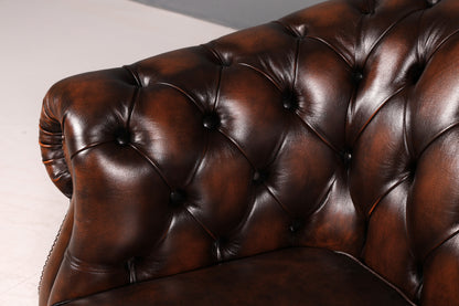 Wunderschöne Original Chesterfield Centurion 2-Sitzer Couch Echt Leder Sofa Englisch UK Ledersofa Antik