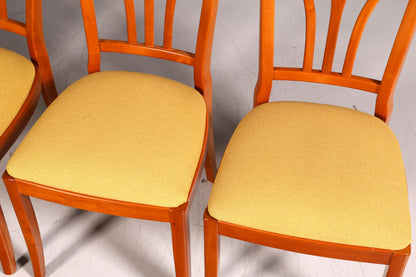 Edles Selva Stühle Set 4x Kirschholz Esszimmerstühle Küchenstühle Antik Stil Stuhlset