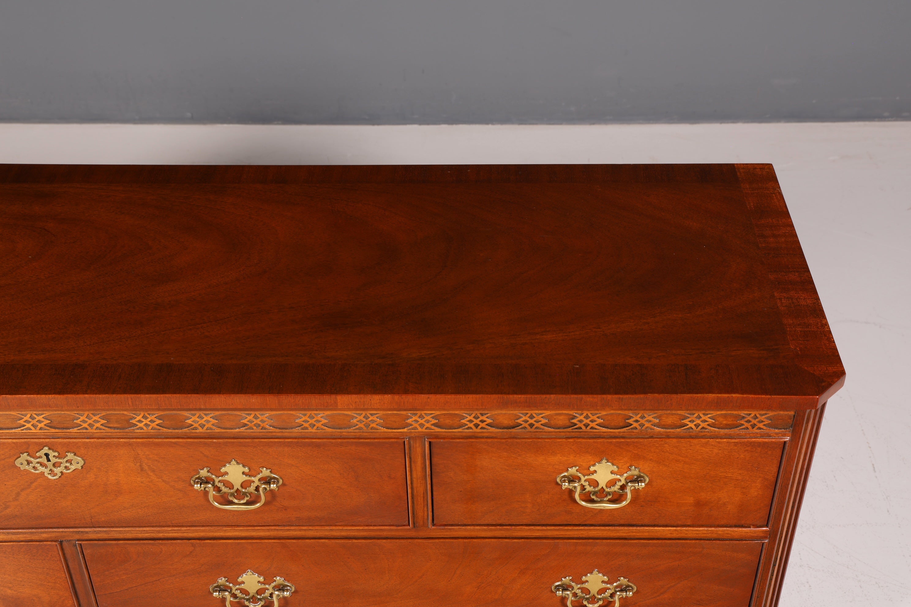Wunderschöne Original Baker Furniture Chippendale Englisch Kommode Mahagoni Echt Holz USA Möbel Sideboard Anrichte Antik Stil