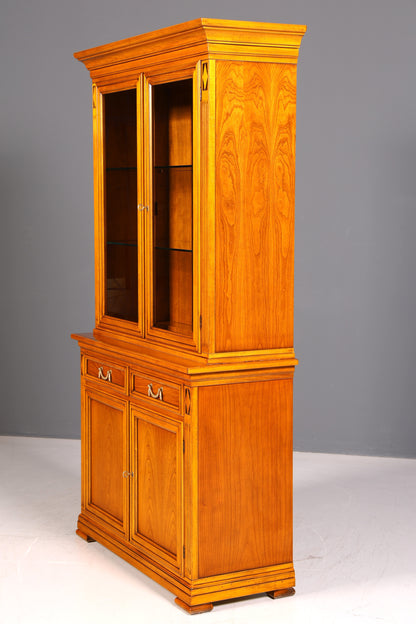 Traumhafte Original Selva Vitrine Villa Borghese Antik Massivholz Buffet Schrank Bibliothek Glasvitrine Made in Italy