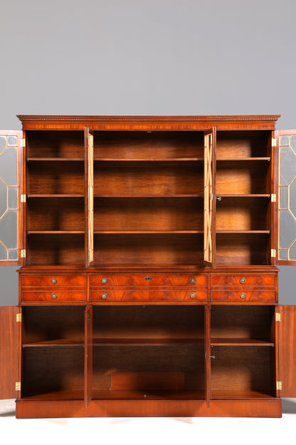 Wunderschöne Englische Vitrine echt Holz Sekretär Bibliothek UK Bücherschrank Englisch Regal Buffet