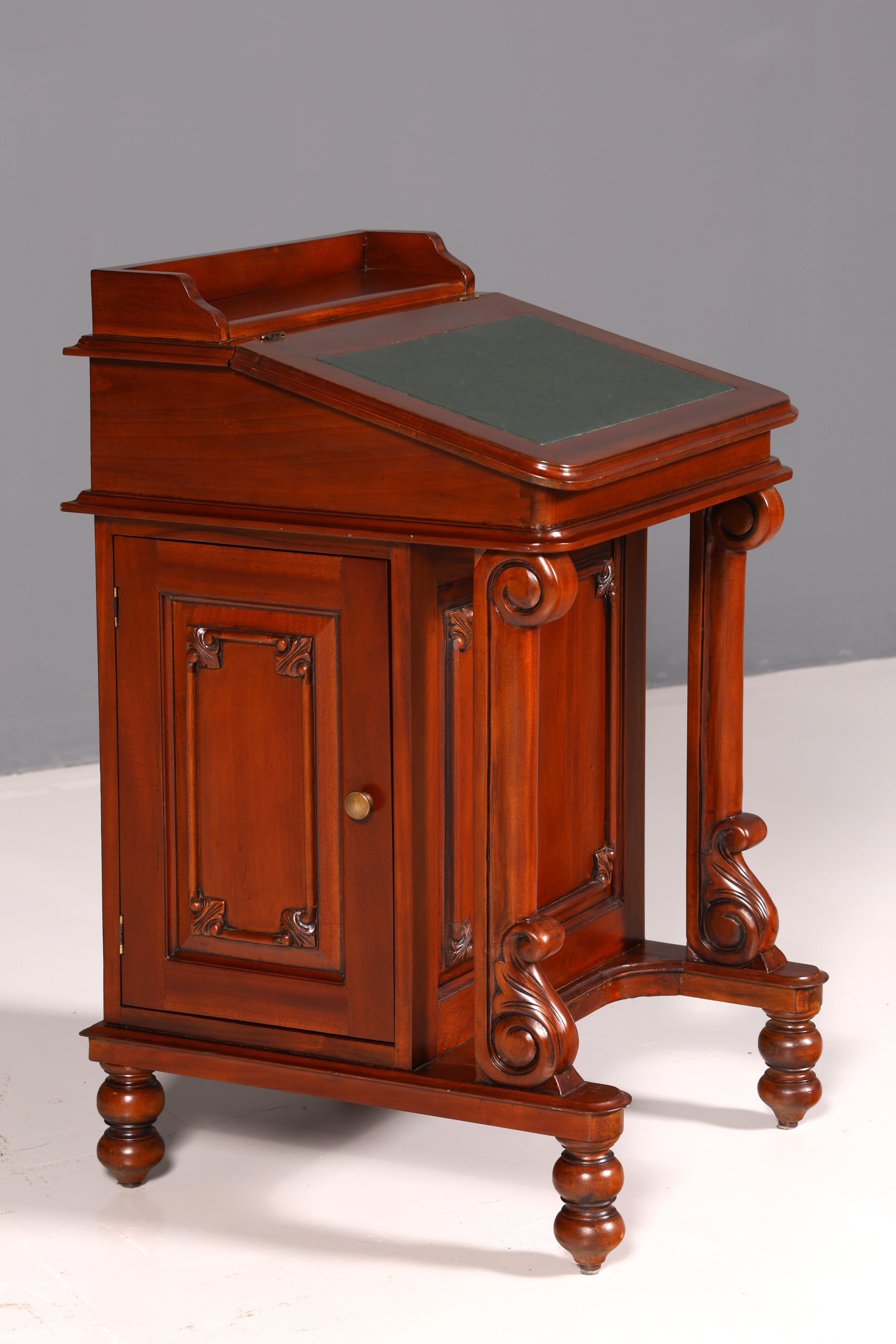 Wunderschöner Englischer Davenport Schreibtisch Desk Sekretär Lederauflage Kommode Antik Vintage