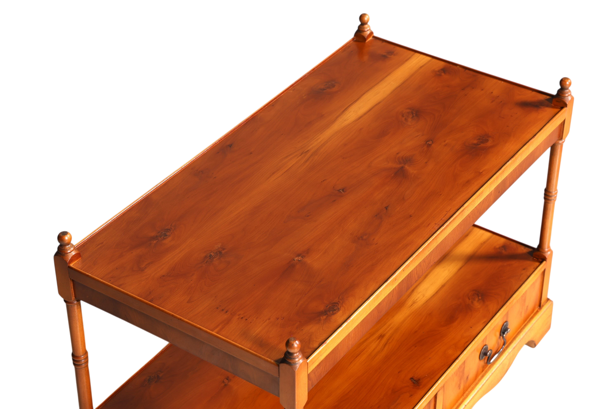 Wunderschöner Englischer Couchtisch Regency Stil Antik Ablagetisch Beistelltisch Schubladen Holz