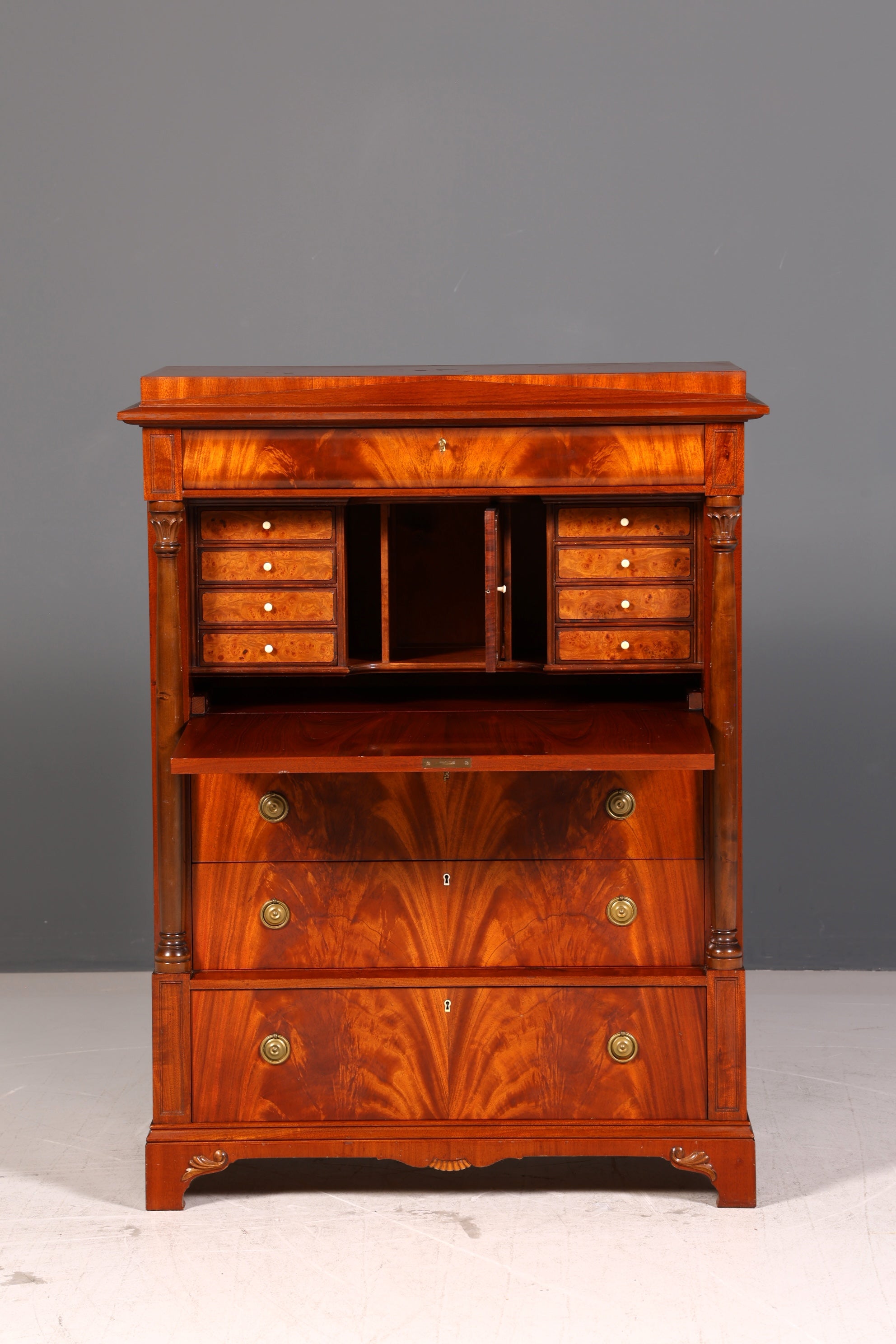 Wunderschöner Original Biedermeier Sekretär Englisch Kommode Antik Bürokommode