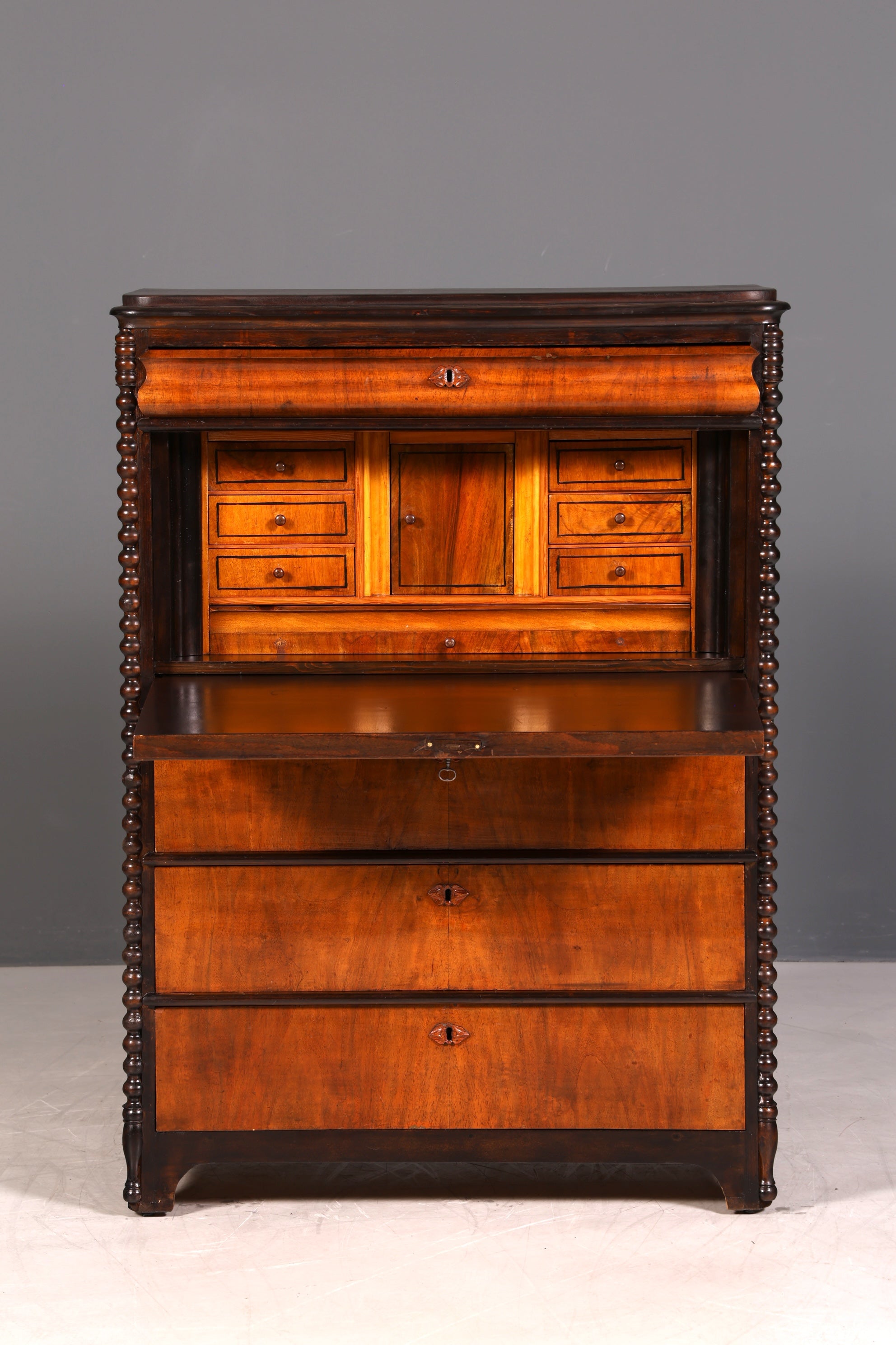 Traumhafter Louis Philippe Sekretär Vertiko Biedermeier Kommode Schubladenkommode